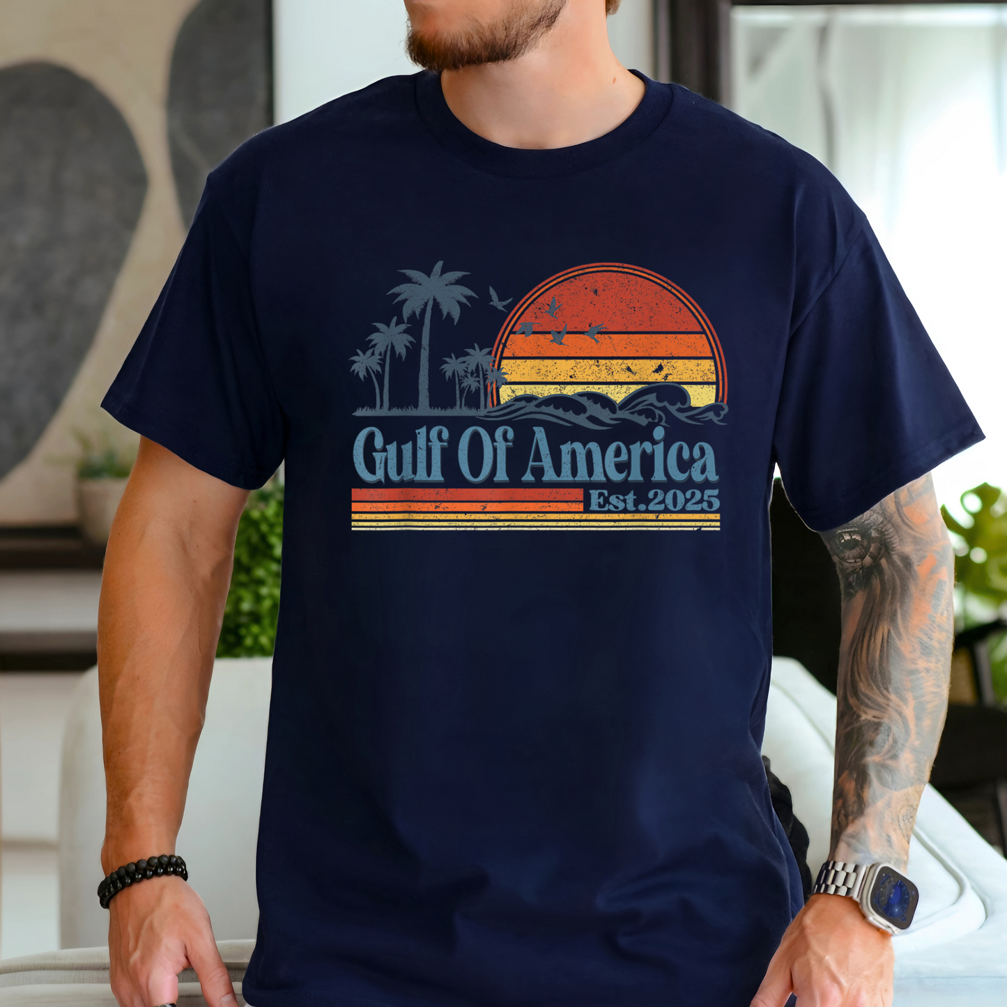 Gulf of America Men's Unisex Tshirt– Vintage Coastal Vibes