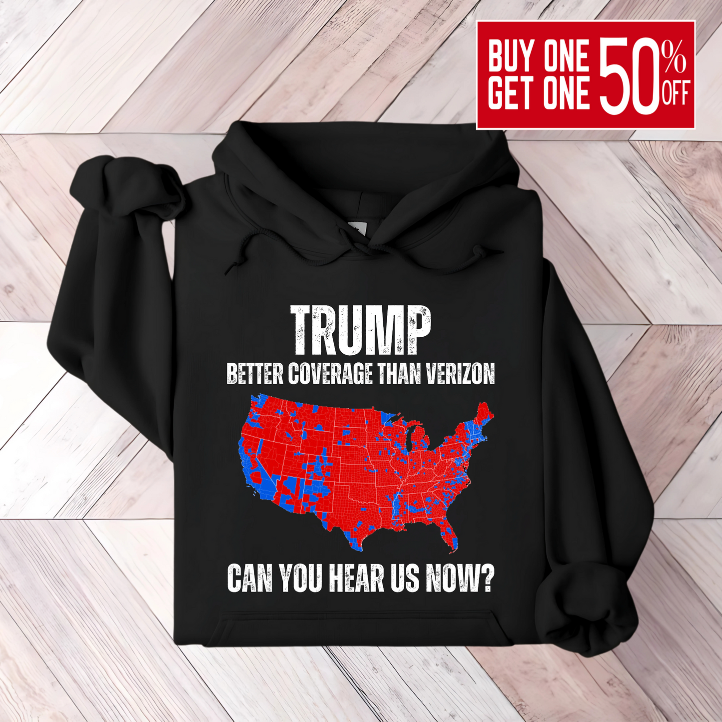 Black Trump Better Coverage than Verizon Hoodie