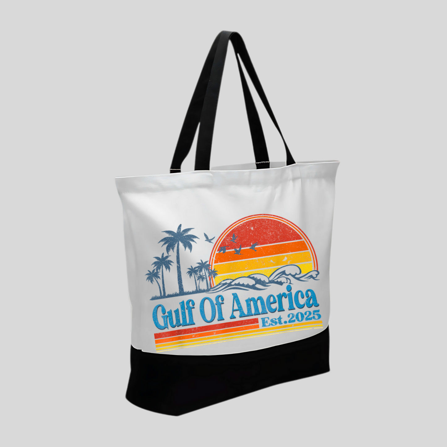 Gulf of America Vintage Tote Bag – Retro Beach Travel Bag