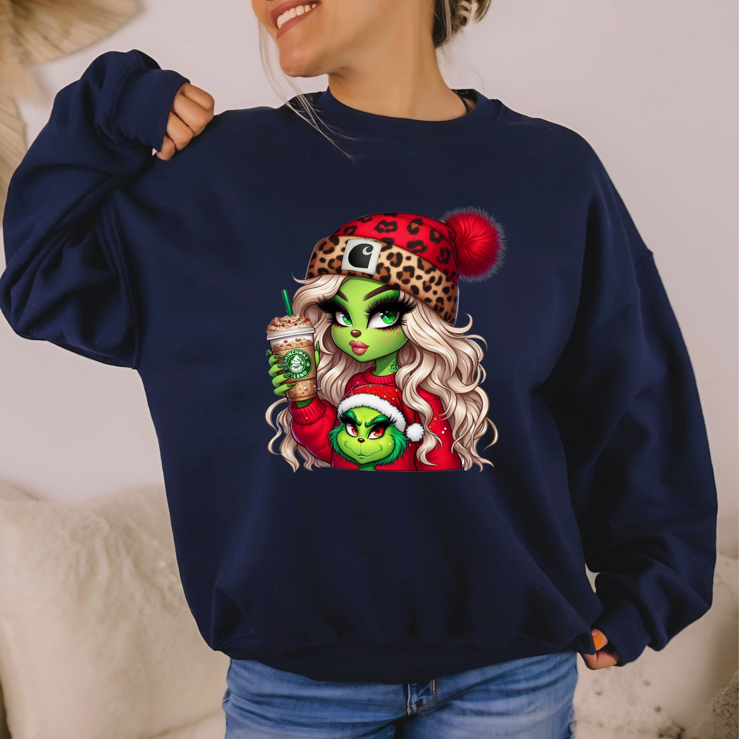 Boujee Green Girl Christmas Shirt β Holiday Coffee Queen