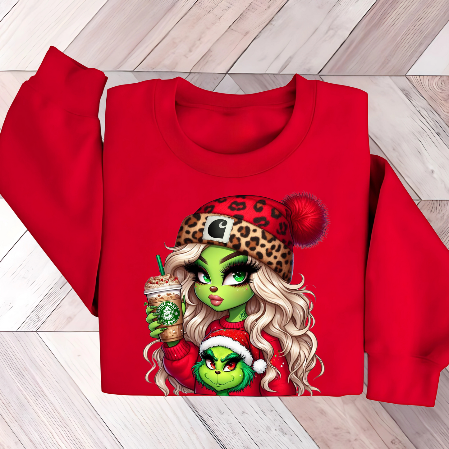 Boujee Green Girl Christmas Shirt β Holiday Coffee Queen