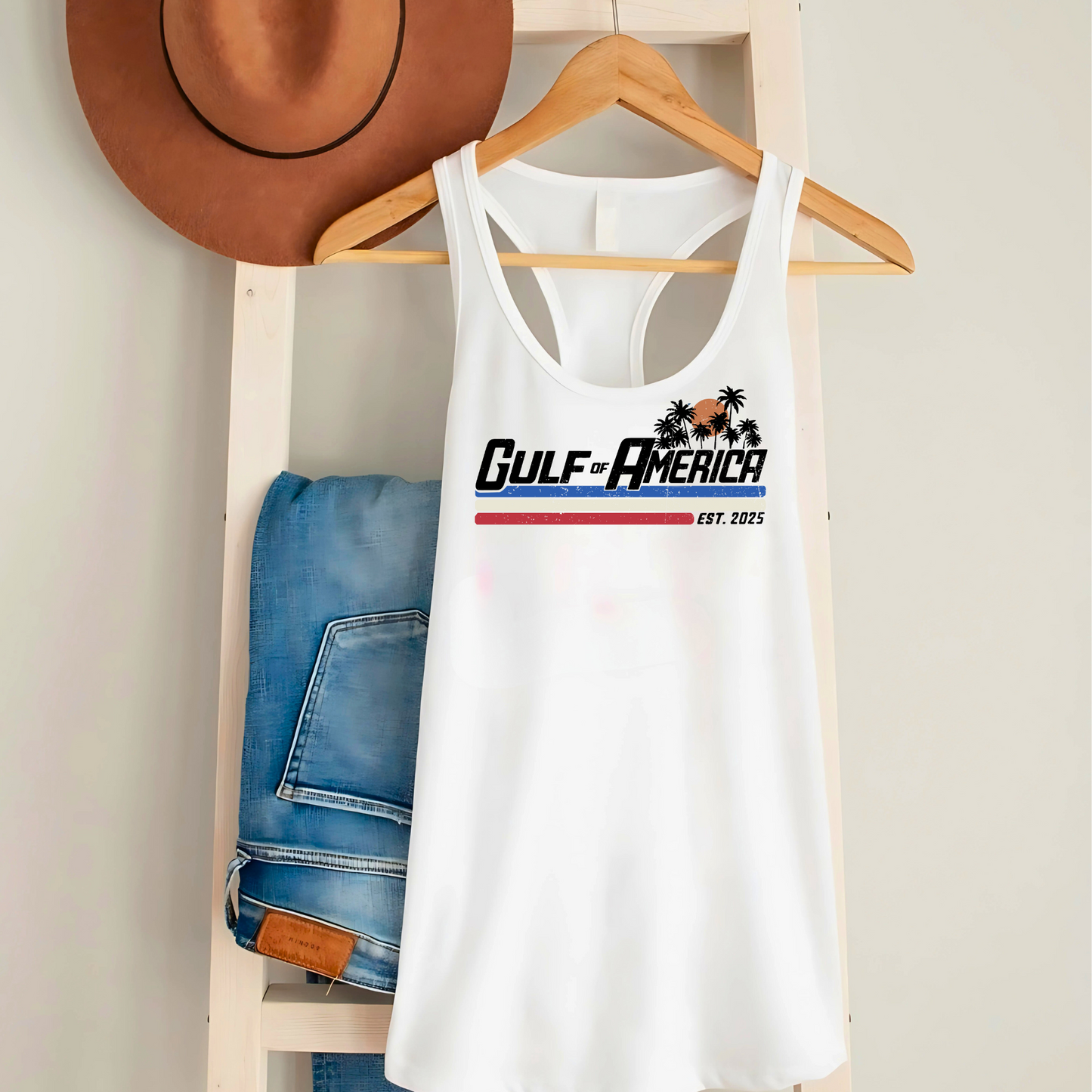 Trendy Gulf of America 2025 tank top β cute conservative apparel