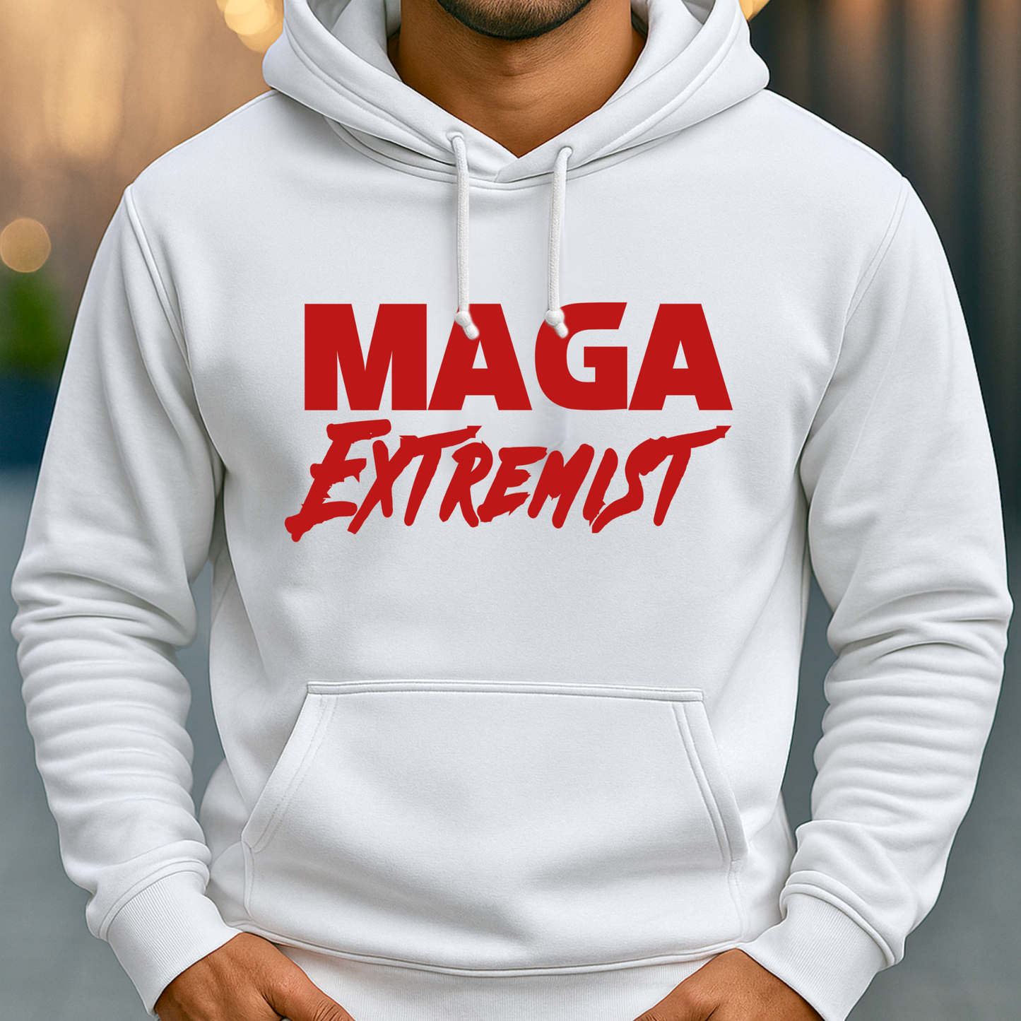 MAGA Extremist Hoodie – Bold Patriotic Graphic Pullover for Women (Copy)