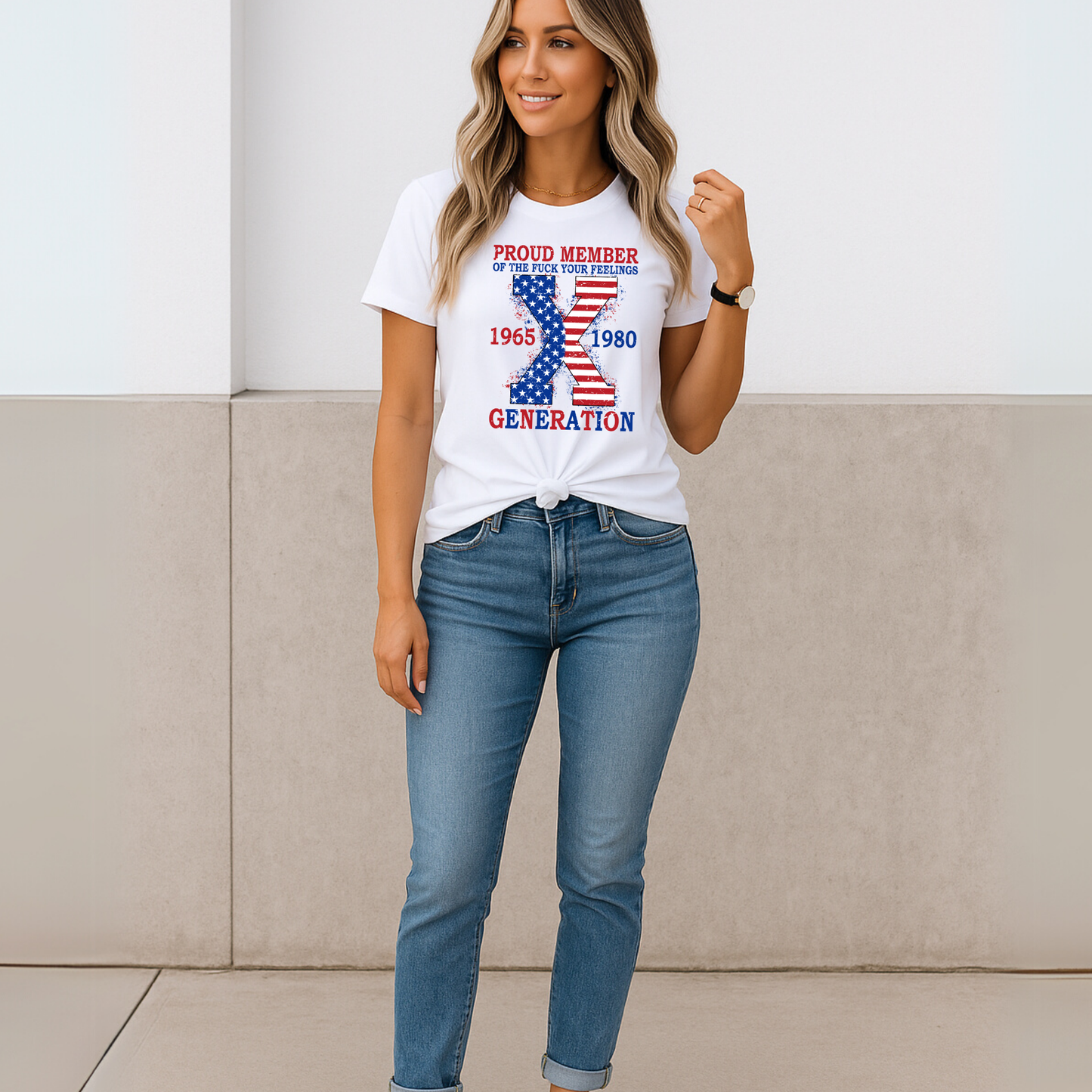 Gen X T-Shirt – Proud Member F Your Feelings – 1965–1980 Patriotic Tee