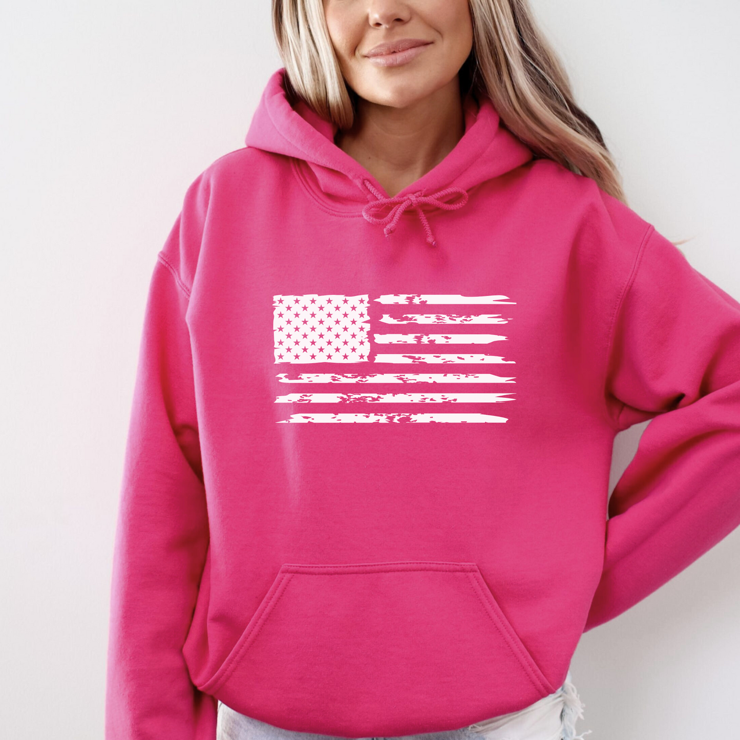 Dark Pink Pro God Gun Life Trump Hoodie – Patriotic Christian Sweatshirt with American Flag