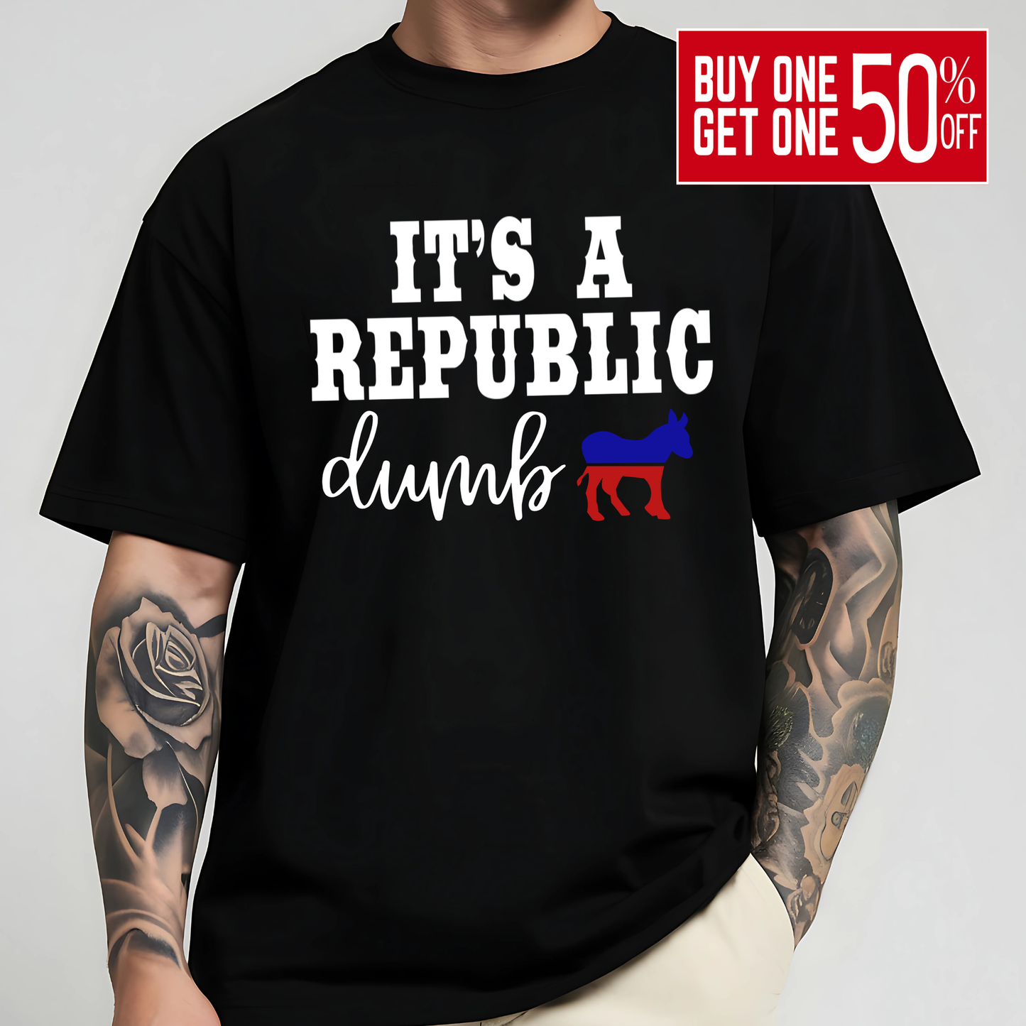 Men’s black patriotic shirt with conservative quote