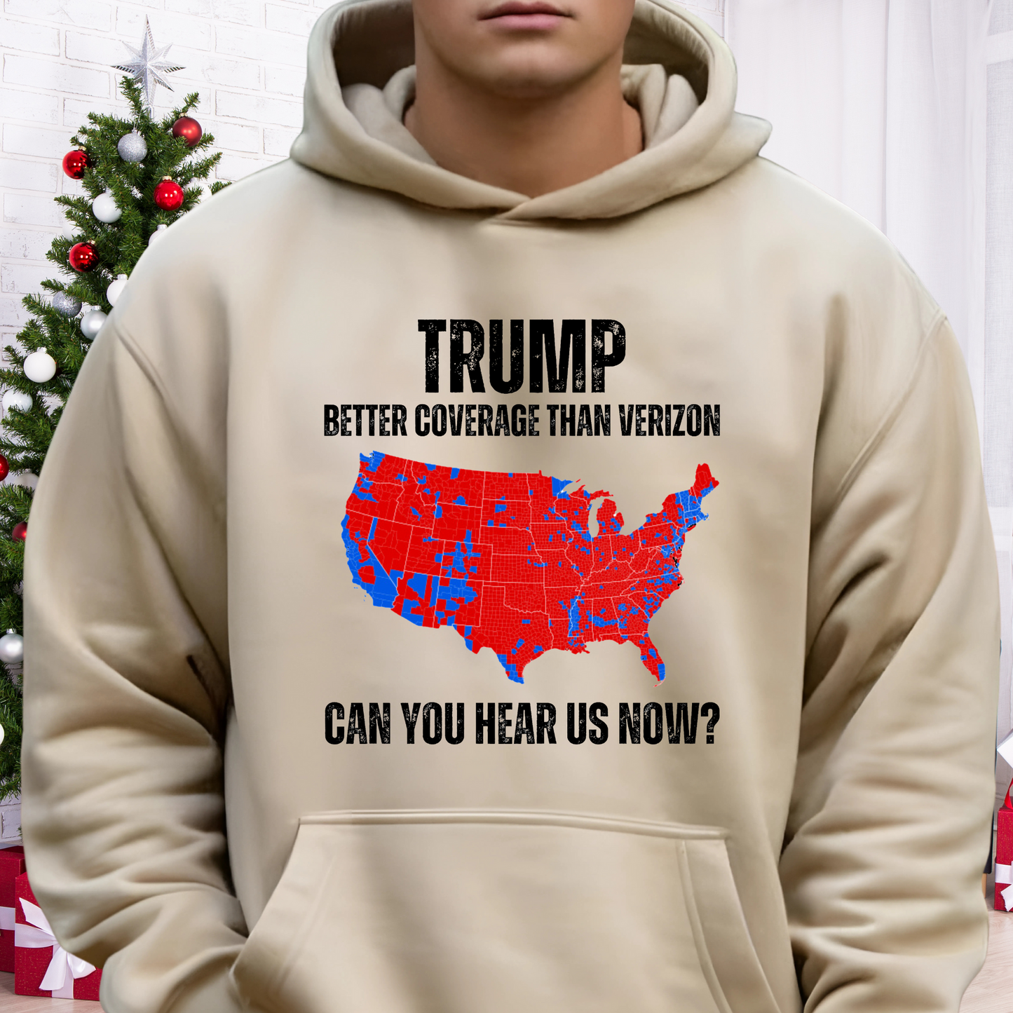 Trump 2024 map hoodie with patriotic conservative theme
