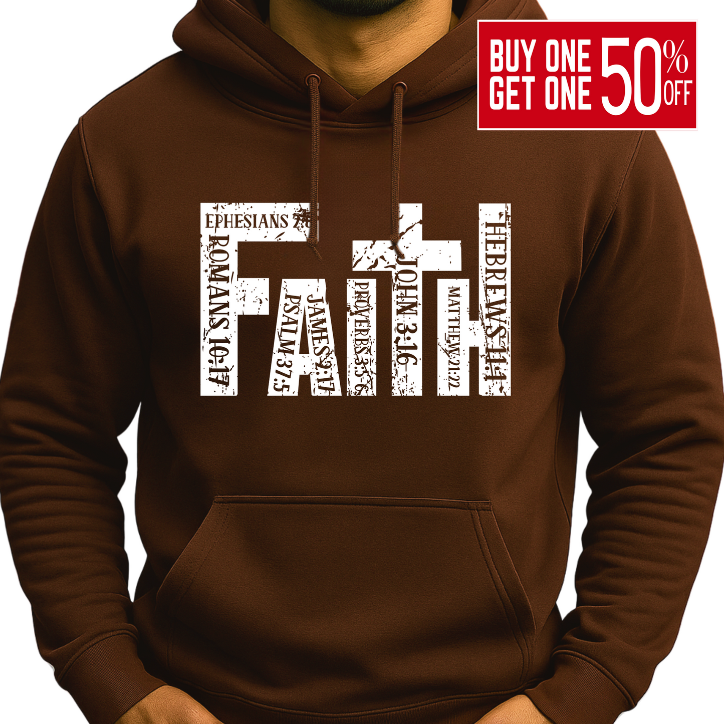 Brown FAITH-Hoodie-Premium-Christian-Apparel