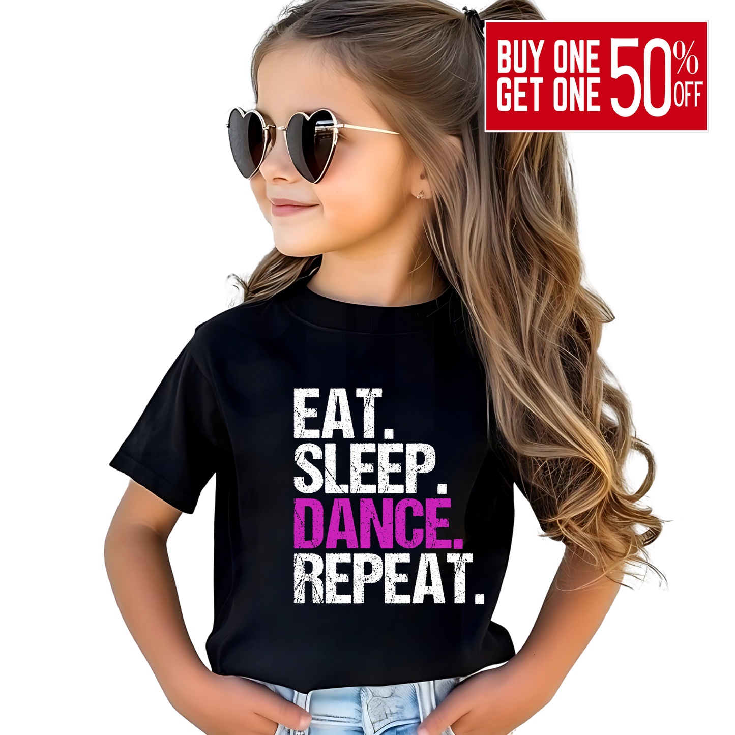 Eat Sleep Dance Repeat T-Shirt – Trendy Dance Graphic Tee for Dancers & Performers