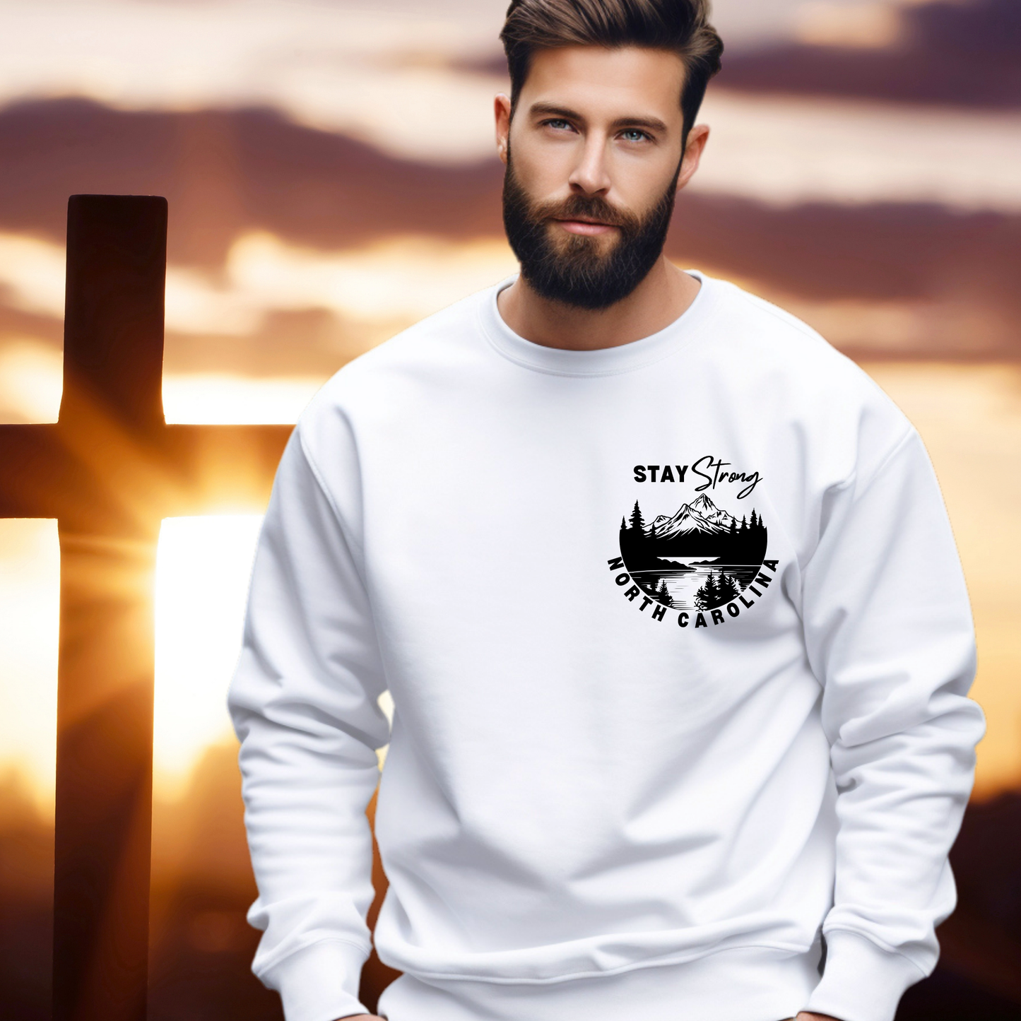 Stay Strong NC Bible Verse Sweatshirt (Unisex)