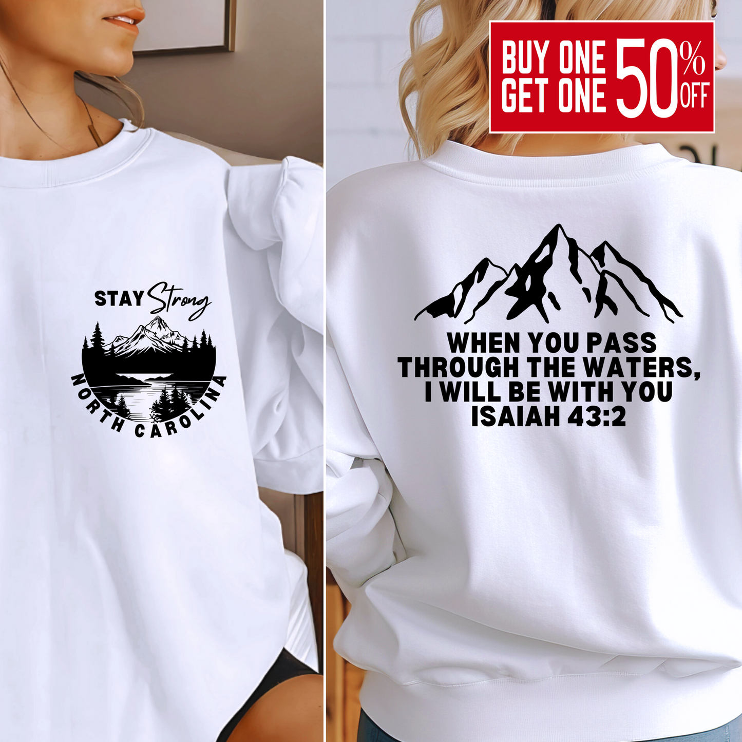 Stay Strong NC Bible Verse Sweatshirt (Unisex)