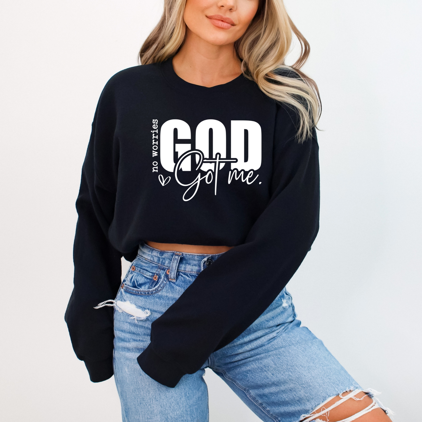 Black God Got Me Christian Sweatshirt – Faith-Based for Believers