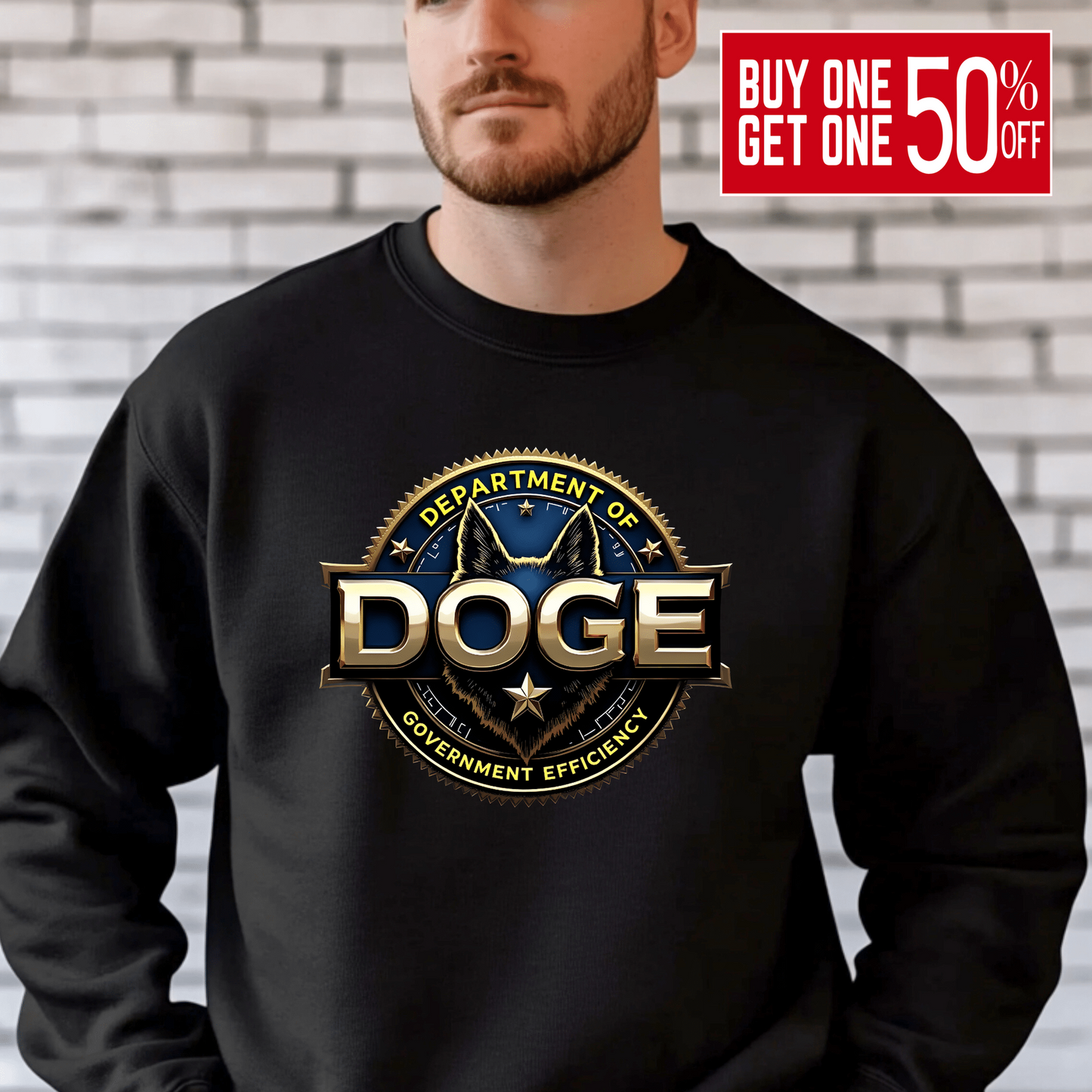 Unisex 'DOGE Dept of Government Efficiency' Graphic Sweatshirt– Political Humor Sweatshirt - The Right Side PrintsUnisex 'DOGE Dept of Government Efficiency' Graphic Sweatshirt– Political Humor SweatshirtUnisex SweatshirtDark PinkSmall