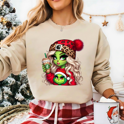 Boujee Green Girl Christmas  Sweatshirt / Hoodie