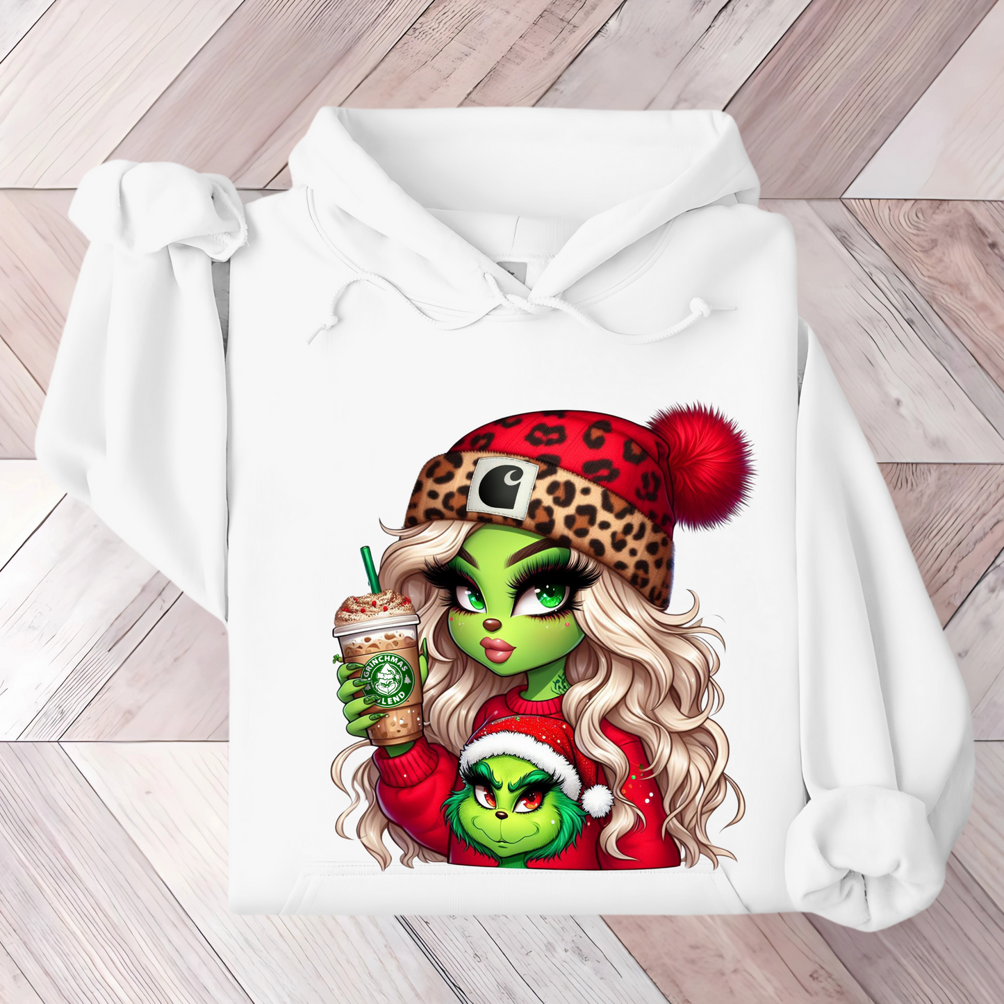 Boujee Green Girl Christmas  Sweatshirt / Hoodie