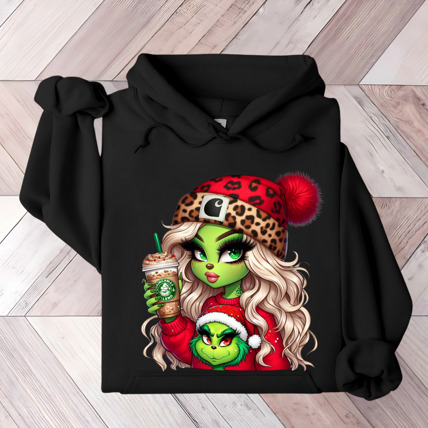 Boujee Green Girl Christmas  Sweatshirt / Hoodie