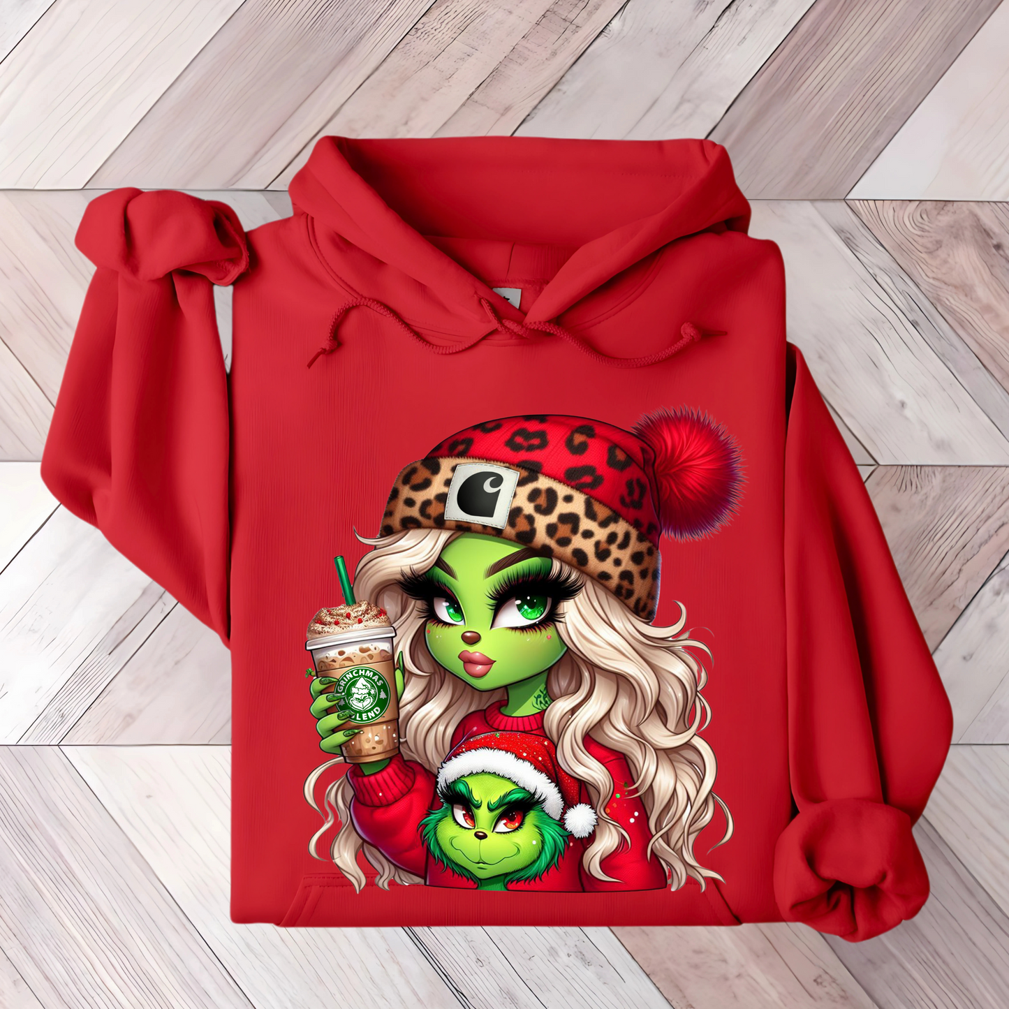 Boujee Green Girl Christmas  Sweatshirt / Hoodie