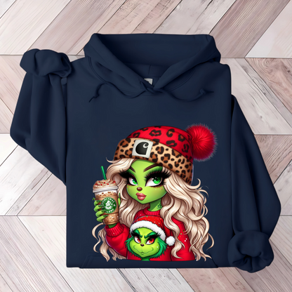 Boujee Green Girl Christmas  Sweatshirt / Hoodie