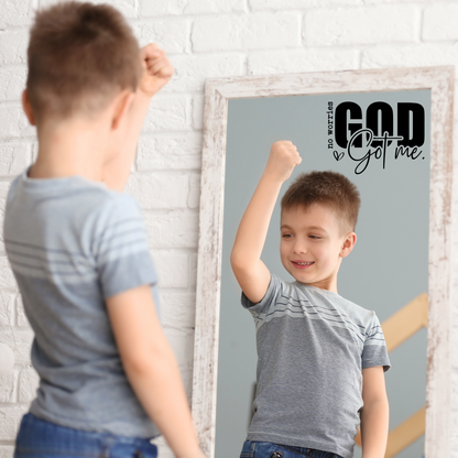 God Got me sticker decal, Christian Auto Sticker, Christian phone decal, Trust in God Decal, Rear View Mirror Decal, Faith Car Mirror Decal