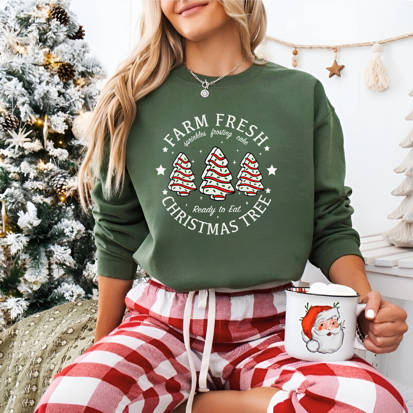 Fresh Farms Christmas Tree Cake Sweatshirt