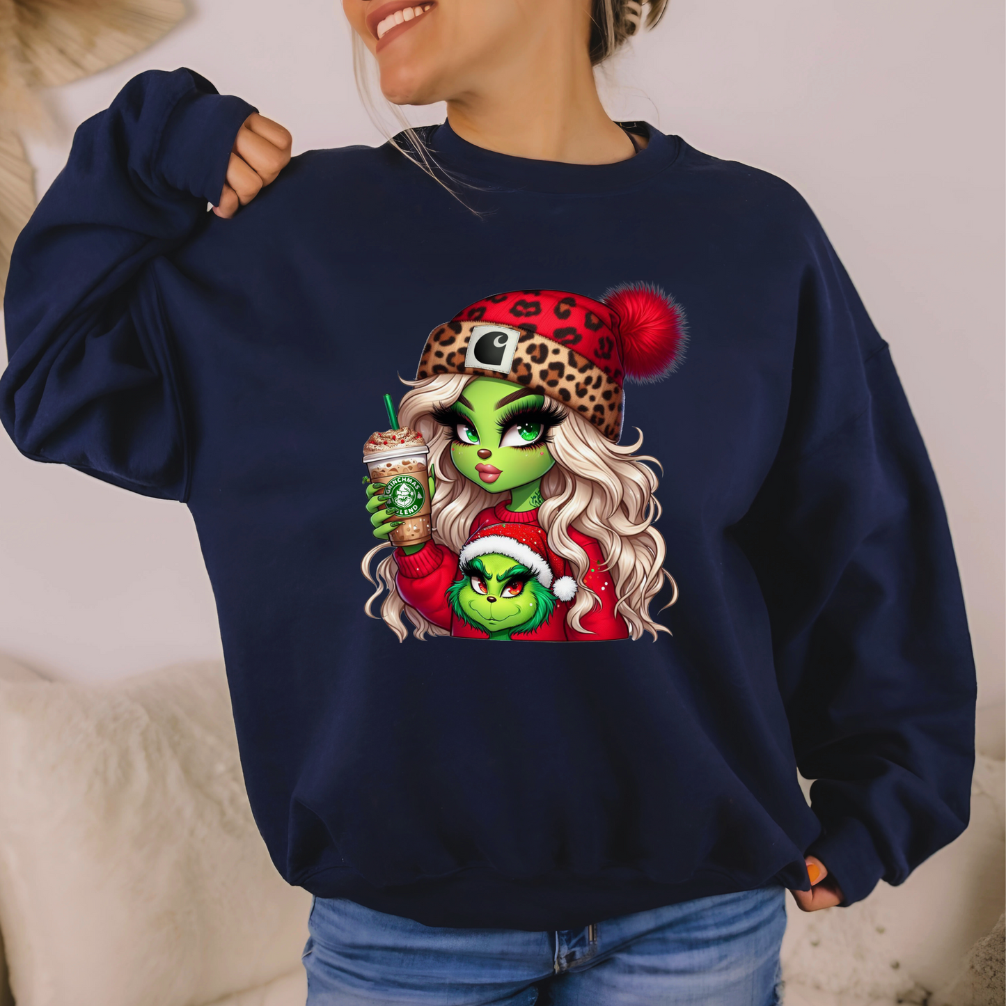 Boujee Green Girl Christmas  Sweatshirt / Hoodie