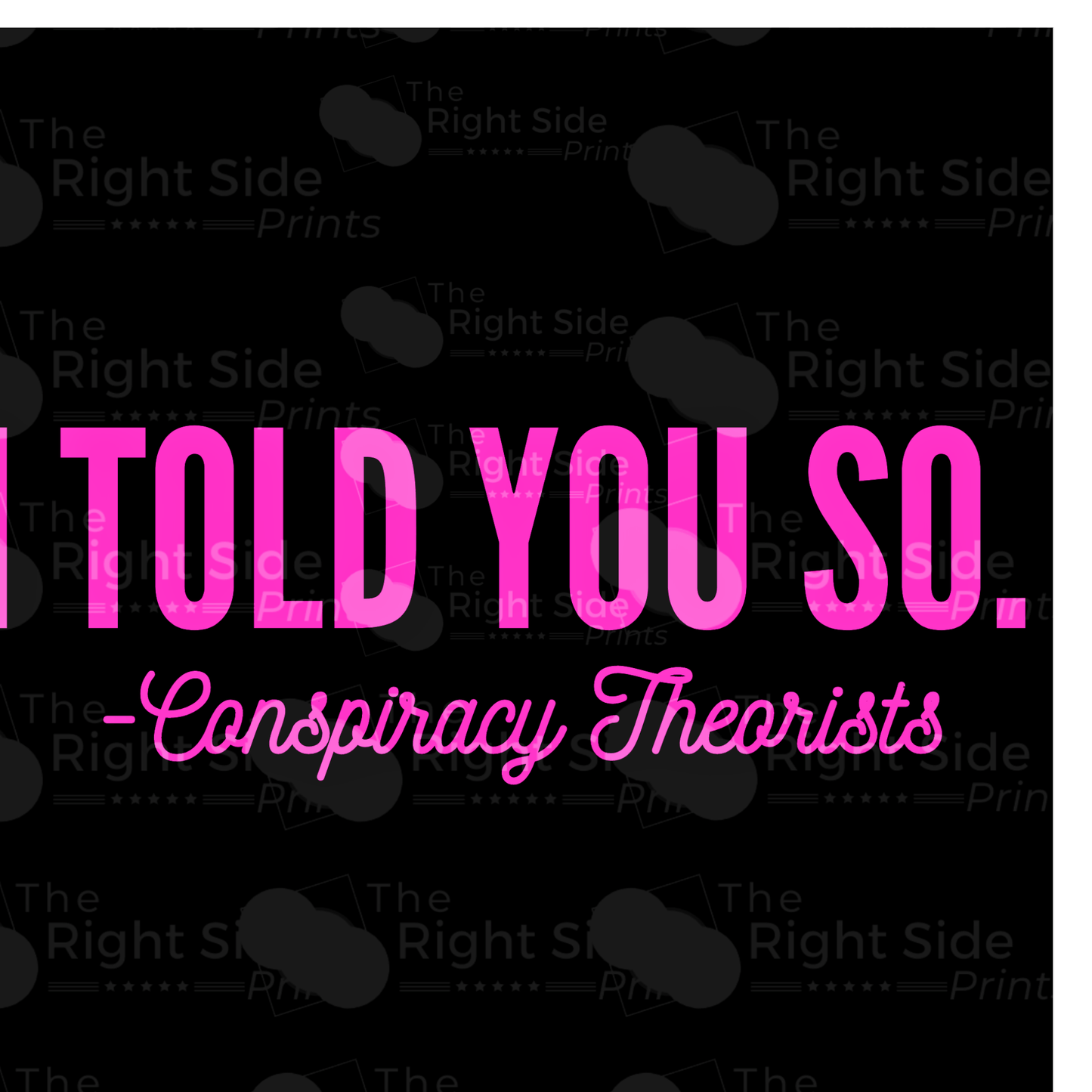 Conspiracy Theorists Decal - The Right Side PrintsConspiracy Theorists DecalAccessories8"X3.75"White