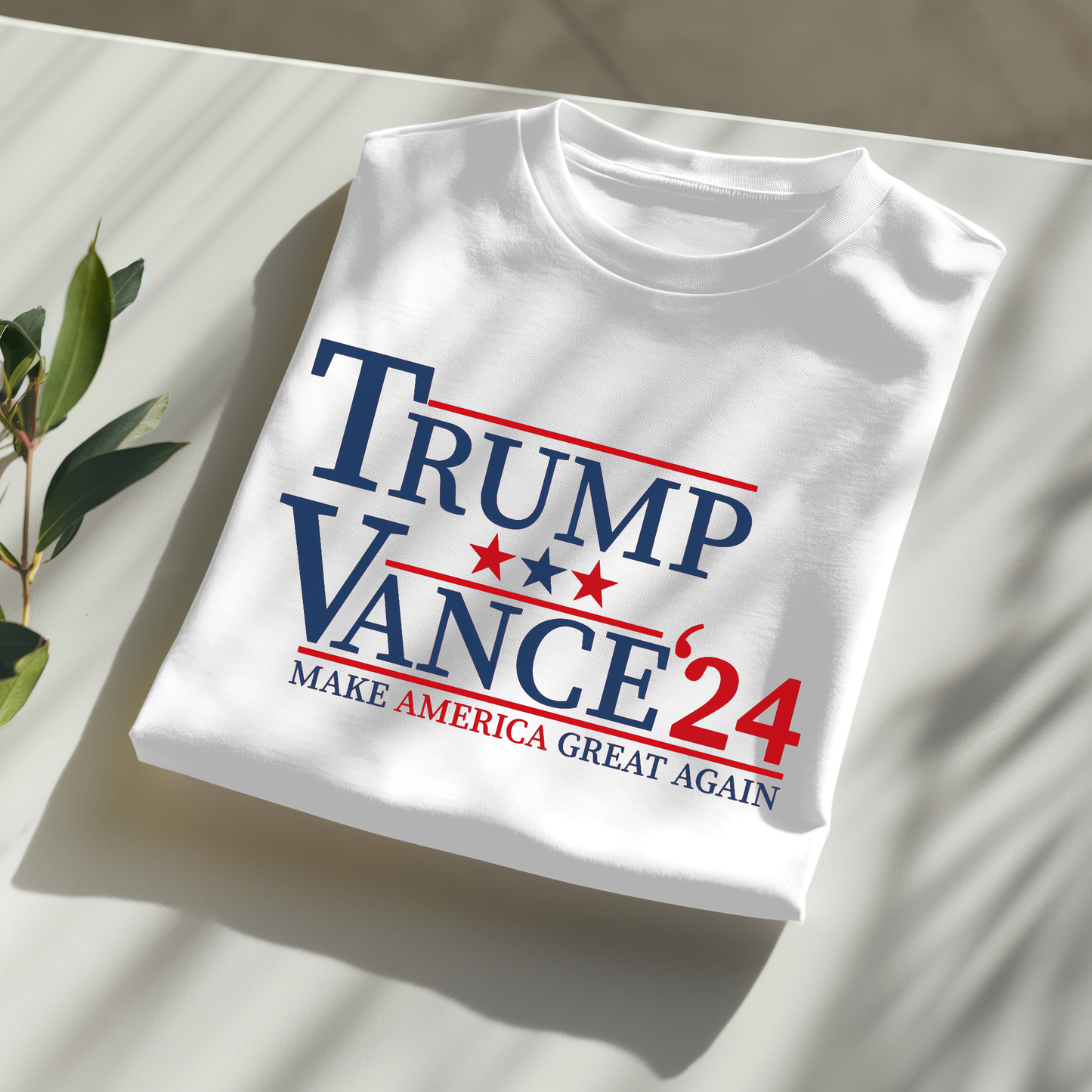 Support your favorite candidate with our Trump Vance 2024 T-shirt. Made with high-quality materials, this shirt features a bold design showcasing your passion for the upcoming election. Show your support and make a statement with this comfortable and stylish t-shirt. Wear it to rallies, events, or simply around town to show your unwavering dedication to the cause.