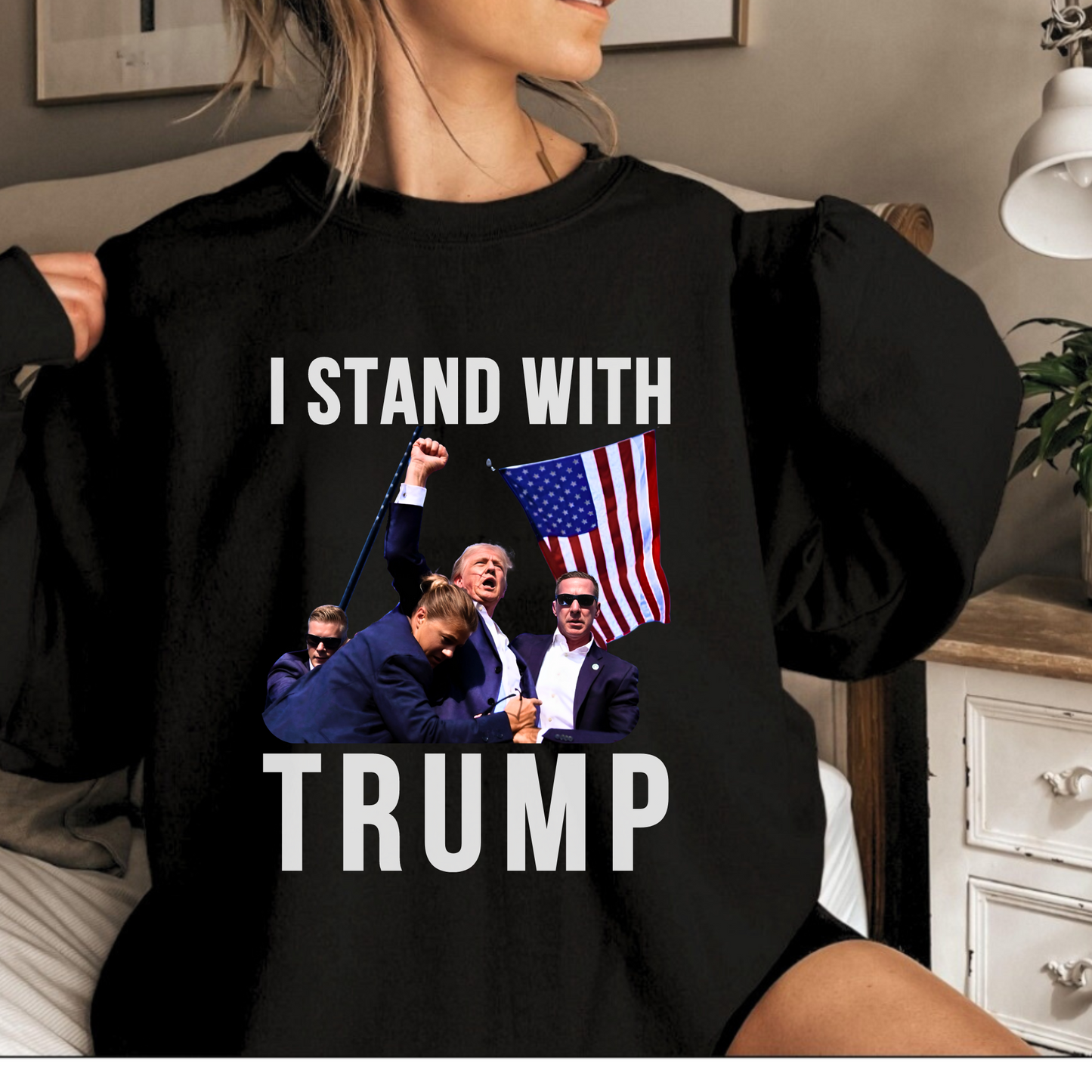 I stand with Trump sweatshirt