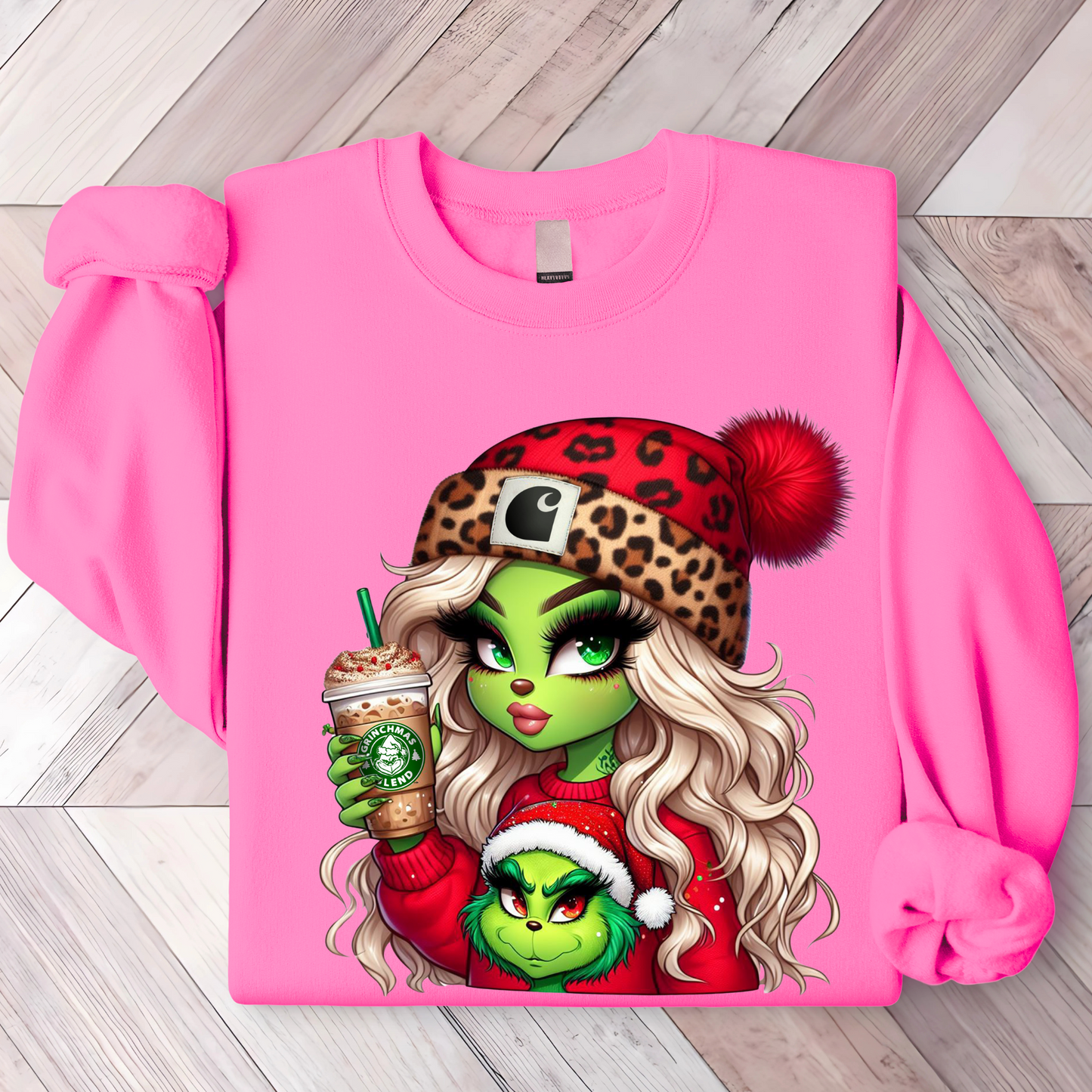 Boujee Green Girl Christmas  Sweatshirt / Hoodie