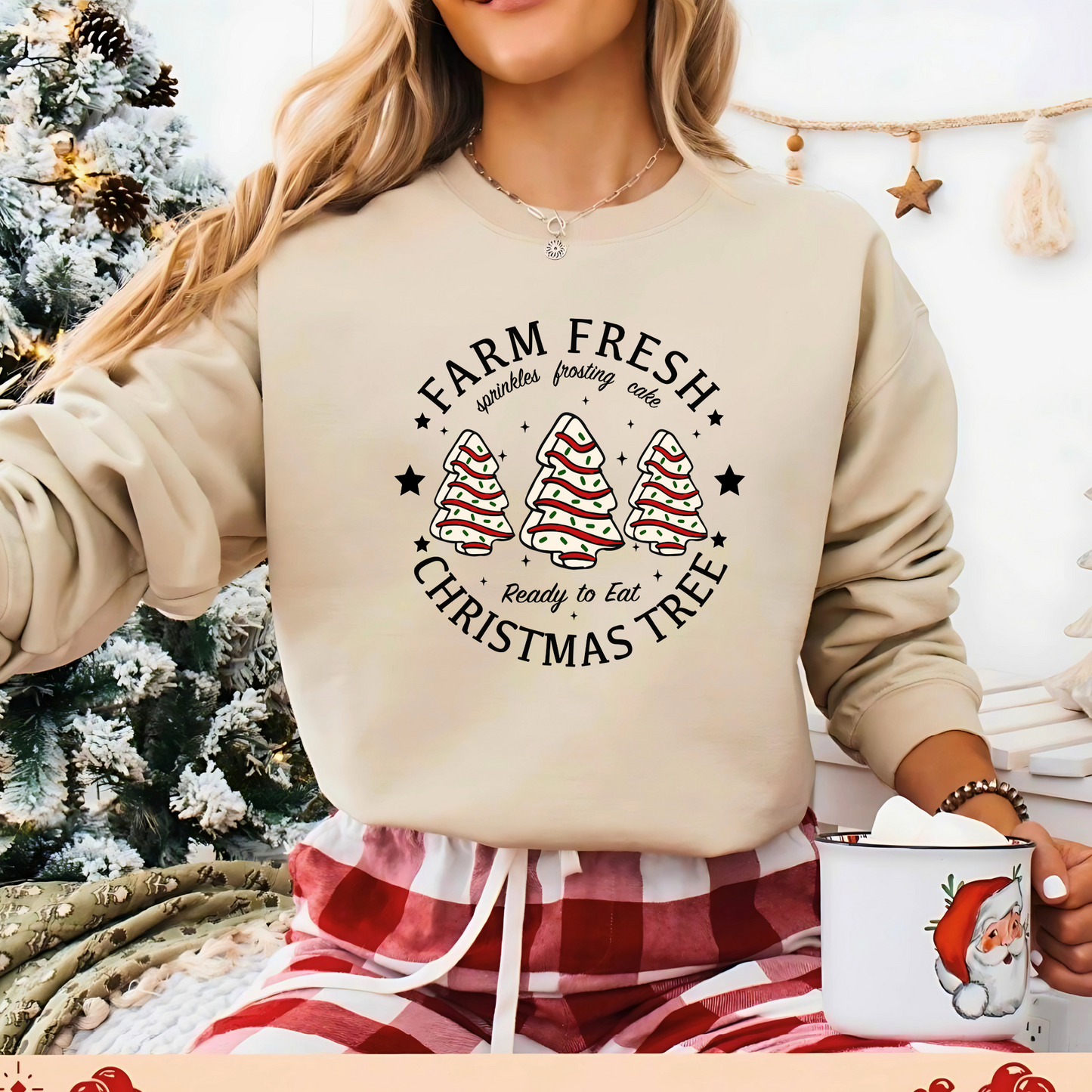 Fresh Farms Christmas Tree Cake Sweatshirt