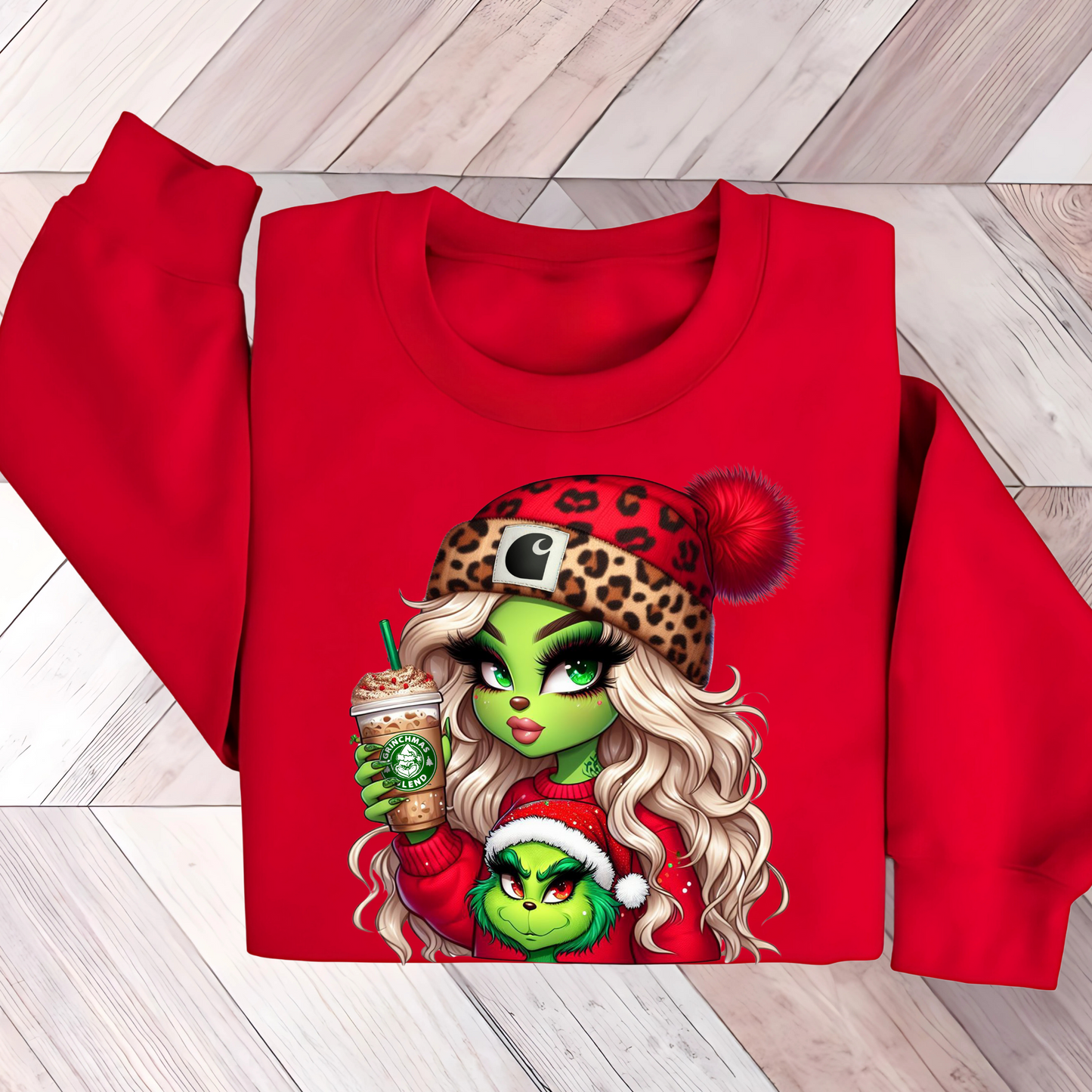 Boujee Green Girl Christmas  Sweatshirt / Hoodie