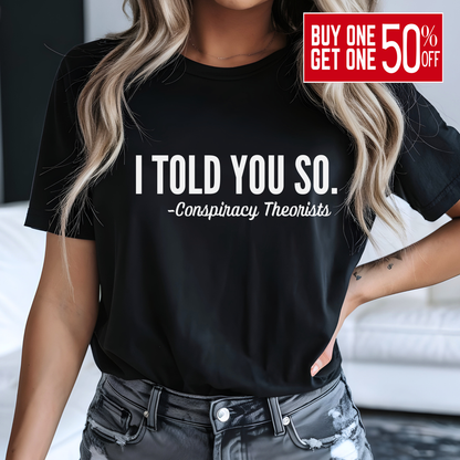 Black shirt with clean white graphic