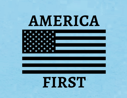 America First Decal - The Right Side PrintsAmerica First DecalAccessories7"x7"Black