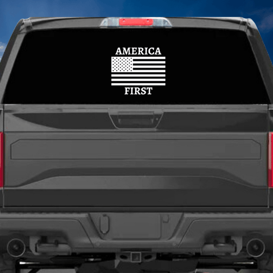 America First Decal - The Right Side PrintsAmerica First DecalAccessories7"x7"White