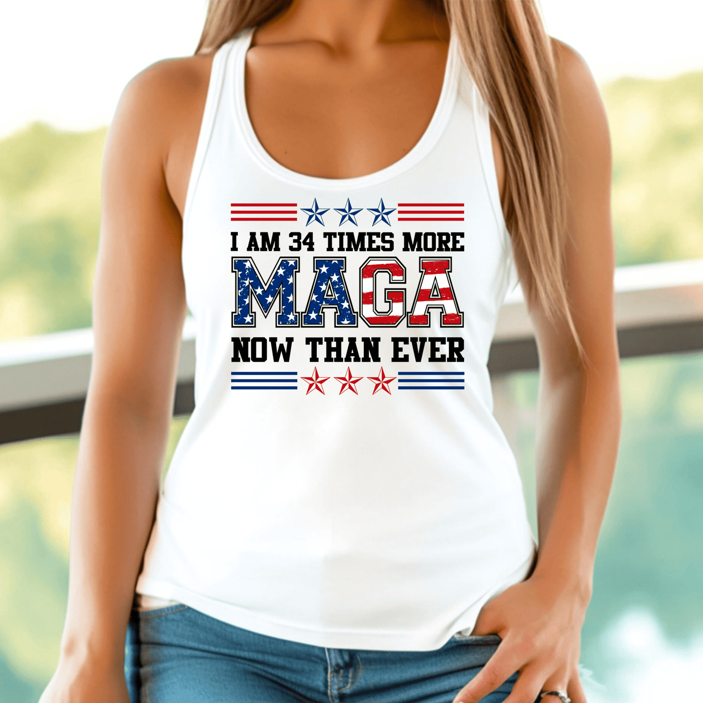 34 Times More MAGA Tank Top - The Right Side Prints34 Times More MAGA Tank Topwomen tshirtWhiteSmall