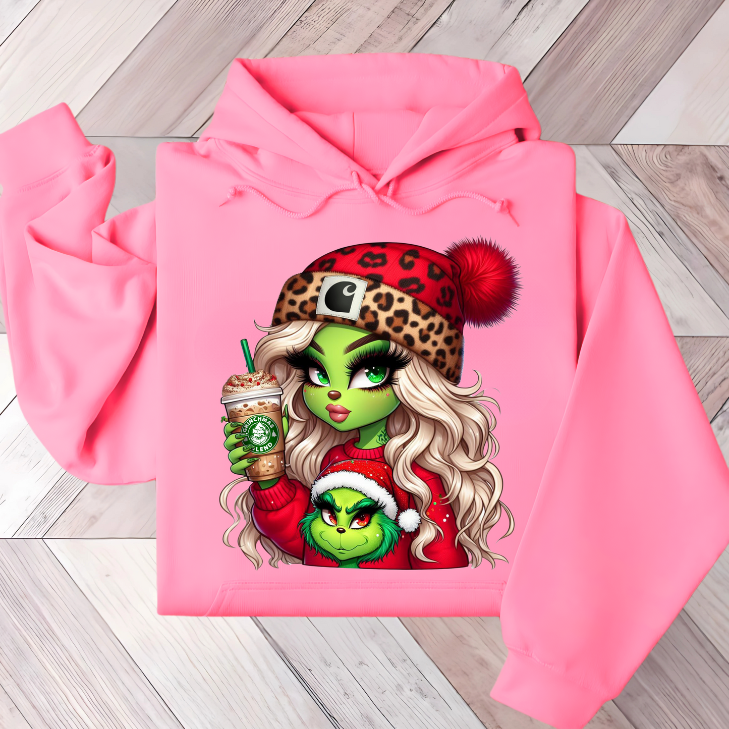 Boujee Green Girl Christmas  Sweatshirt / Hoodie