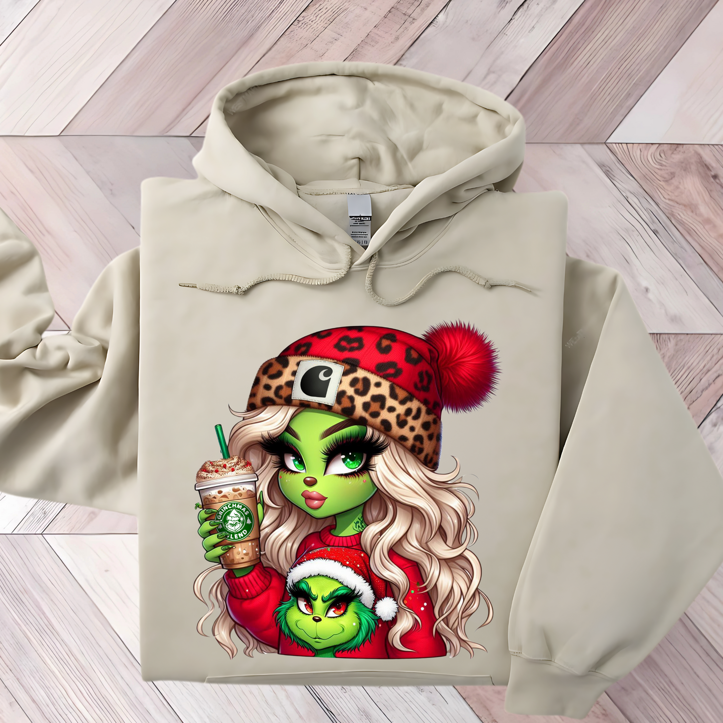 Boujee Green Girl Christmas  Sweatshirt / Hoodie