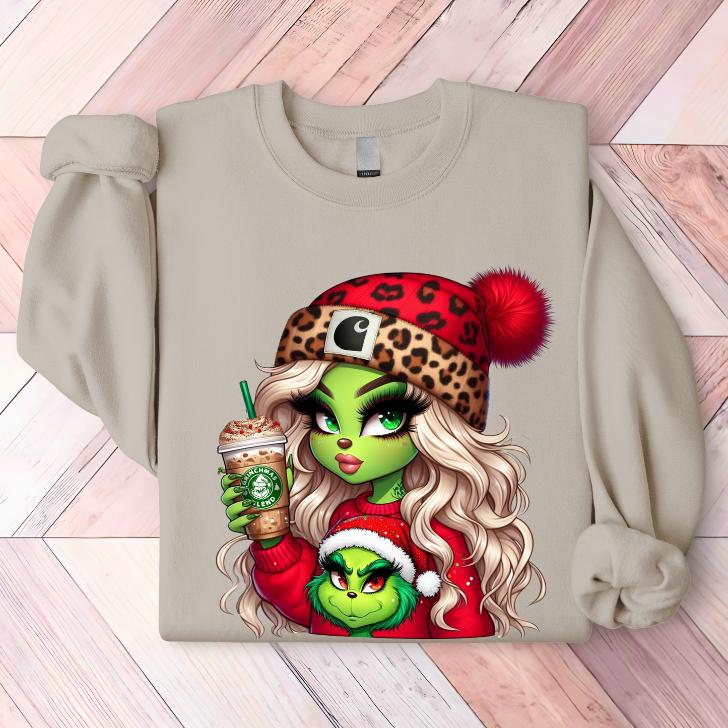 Boujee Green Girl Christmas  Sweatshirt / Hoodie