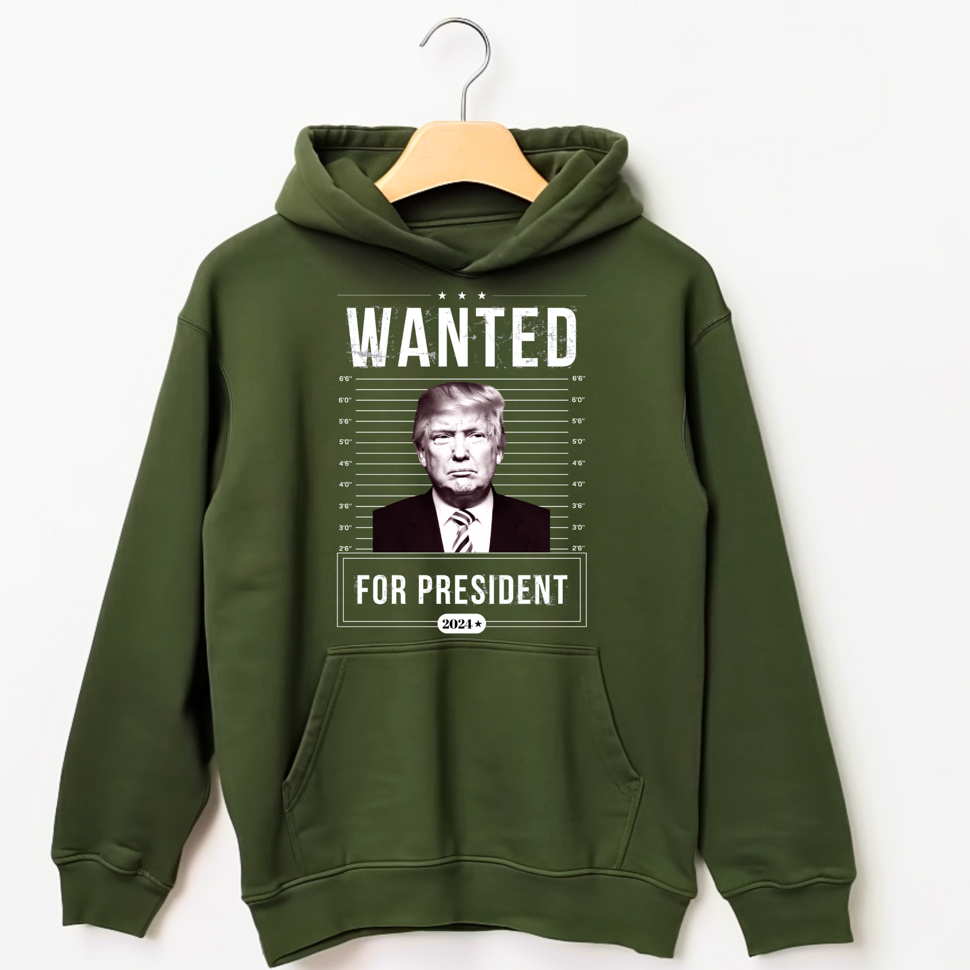 Wanted for President Hoodie - The Right Side Prints