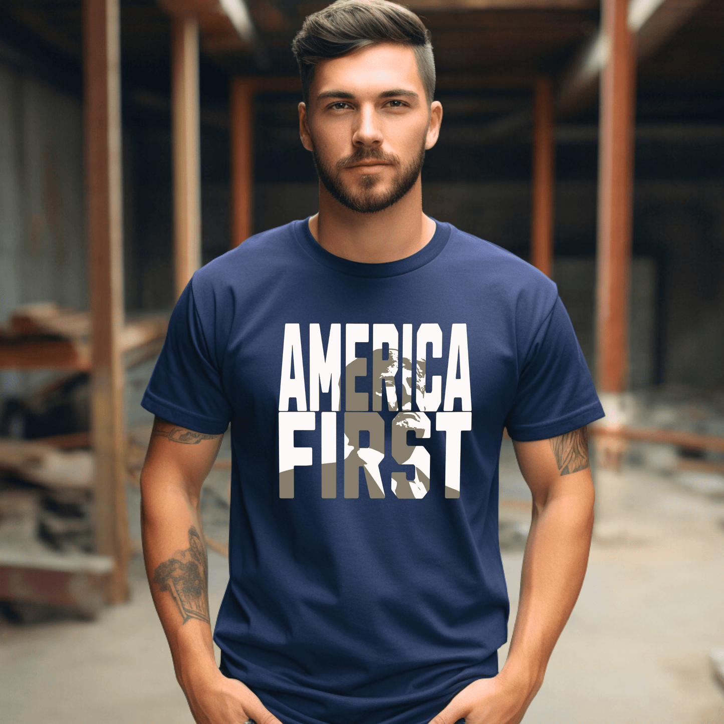 America First Trump Tshirt - The Right Side PrintsAmerica First Trump TshirtT-ShirtSandS