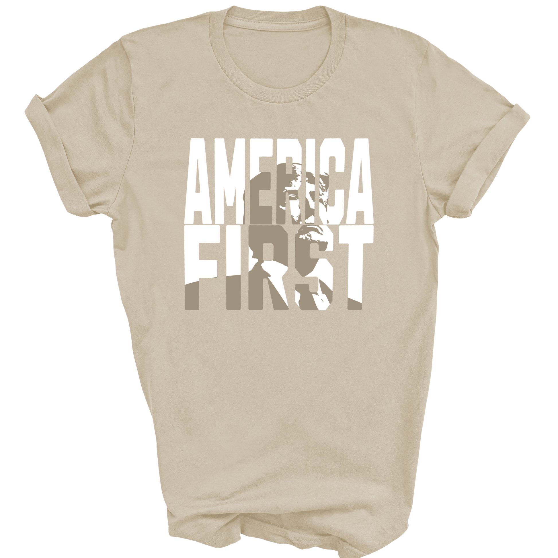 America First Trump Tshirt - The Right Side PrintsAmerica First Trump TshirtT-ShirtMilitary GreenS