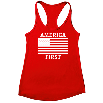 America First Tank - The Right Side PrintsAmerica First Tankwomen tshirtBlack/PinkSmall