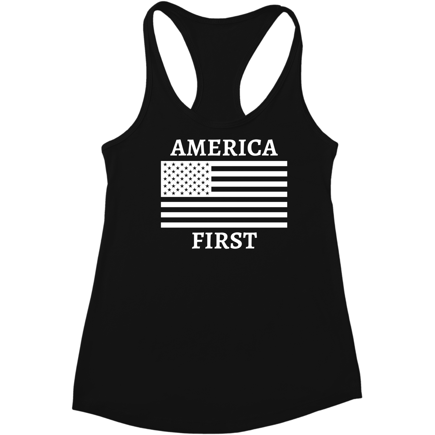 America First Tank - The Right Side PrintsAmerica First Tankwomen tshirtWhite/PinkSmall