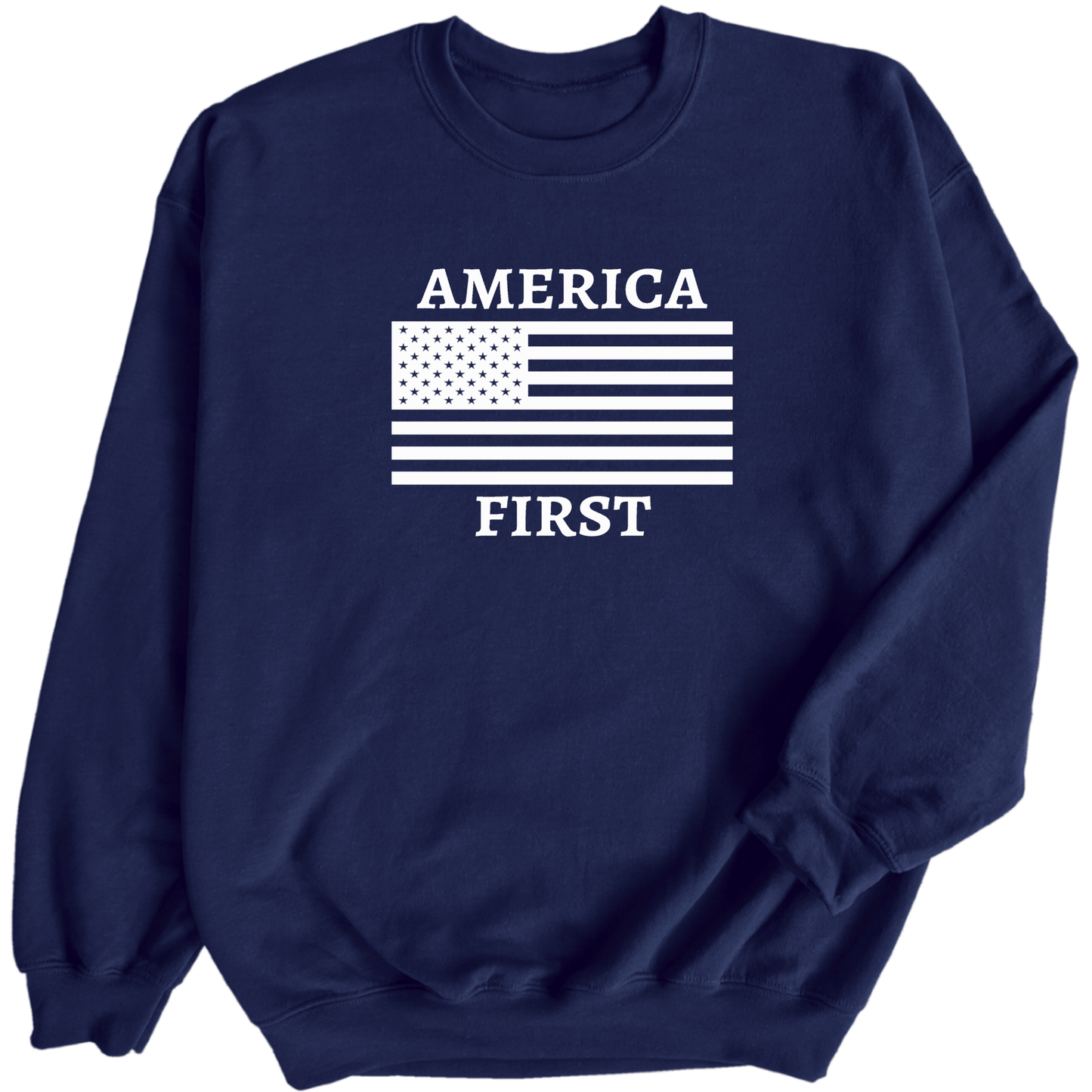 America First Sweatshirt - The Right Side PrintsAmerica First SweatshirtHoodieBlue/WhiteSmall