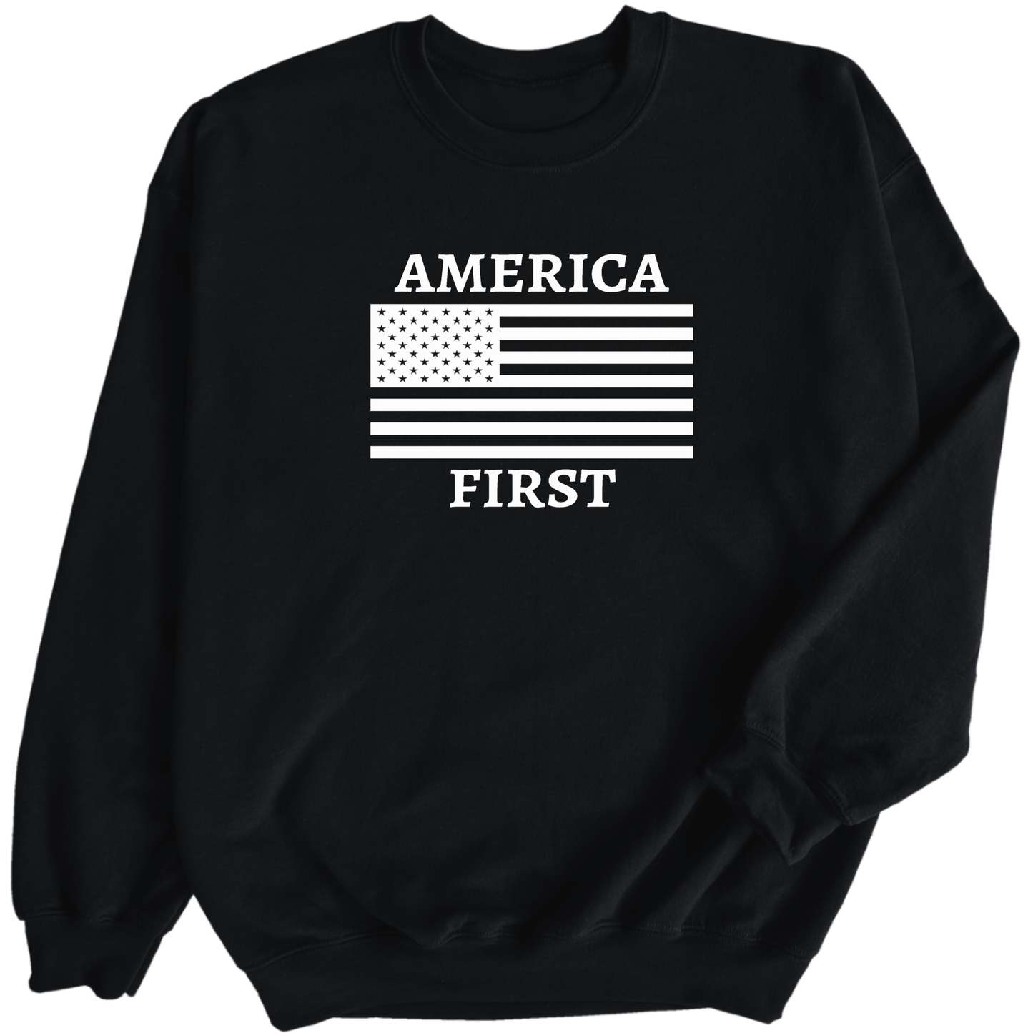 America First Sweatshirt - The Right Side PrintsAmerica First SweatshirtHoodieBlack/WhiteSmall