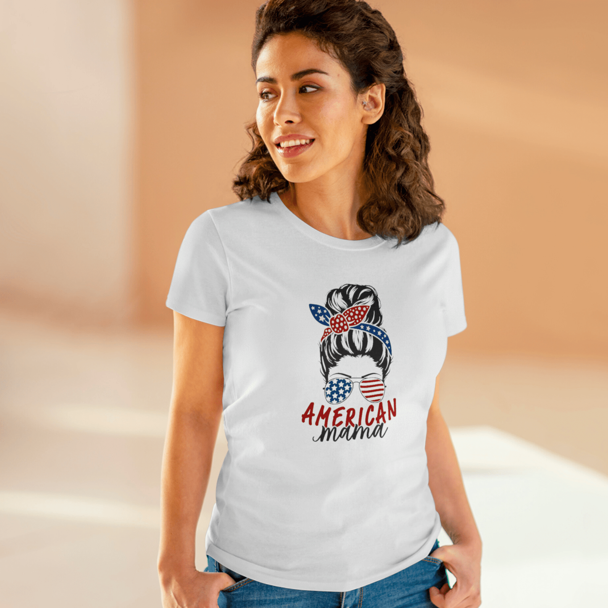 American Mama Women's T - Shirt - The Right Side PrintsAmerican Mama Women's T - ShirtT - ShirtWhiteS