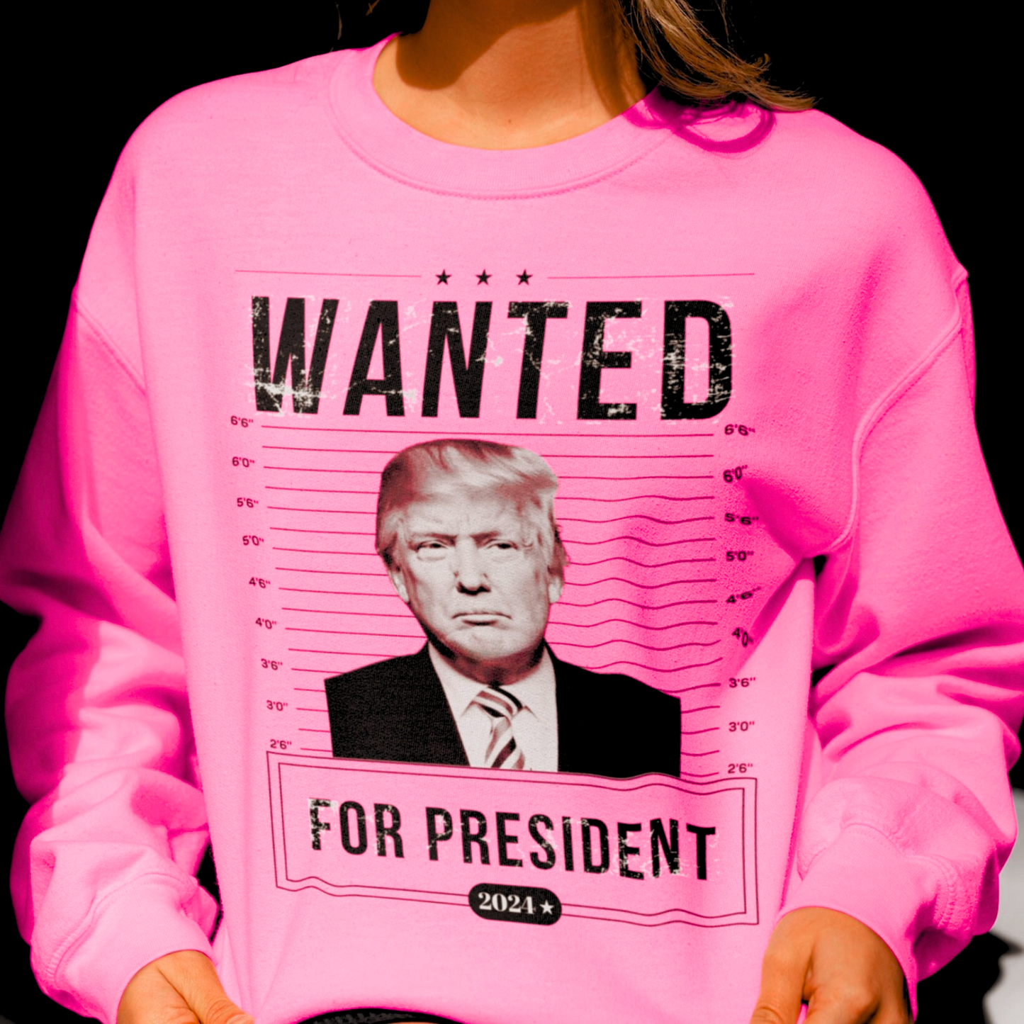 Wanted for President Sweatshirt - The Right Side Prints