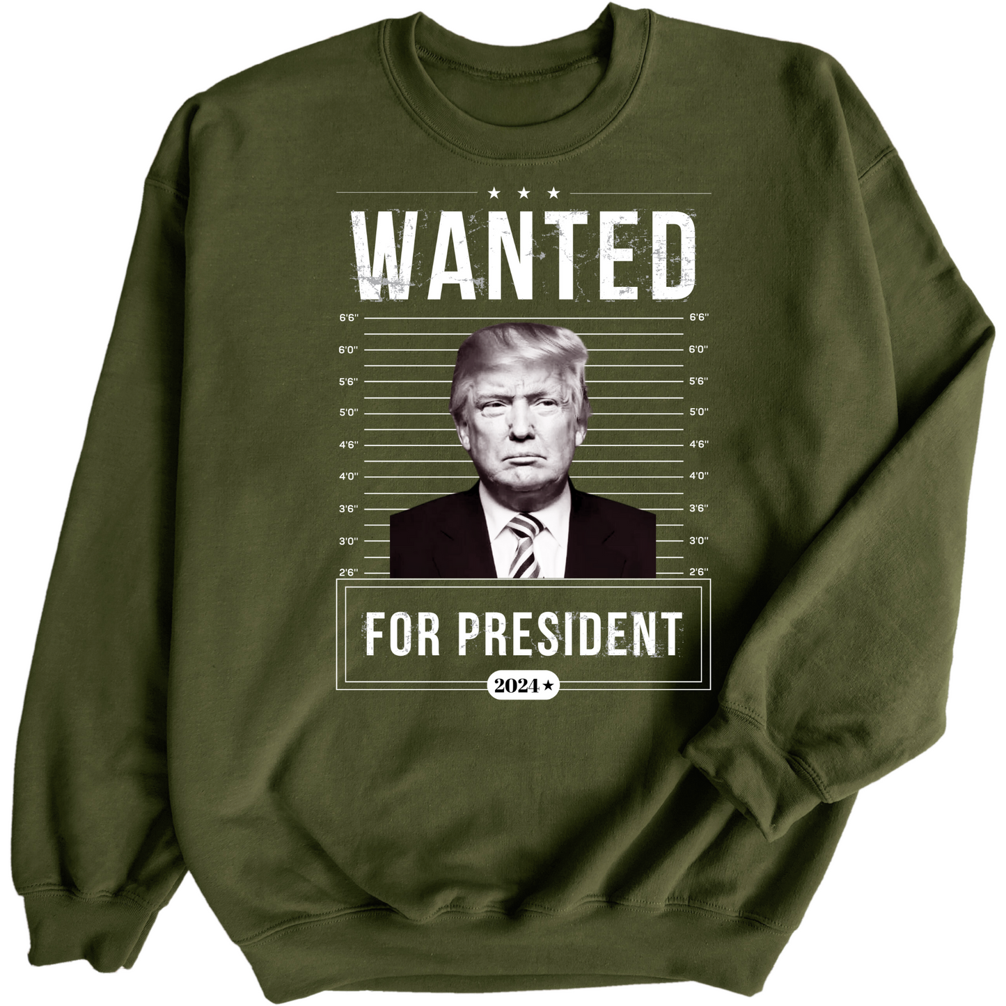 Wanted for President Sweatshirt - The Right Side Prints