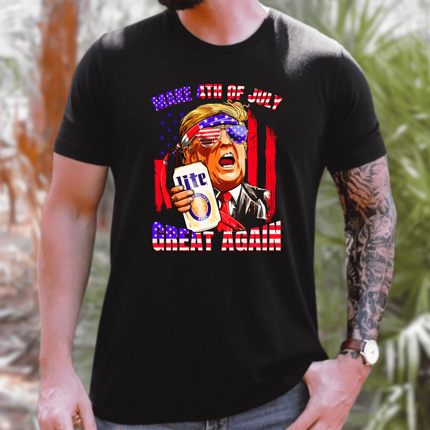 4th of July MAGA Shirt - The Right Side Prints4th of July MAGA ShirtT - ShirtSmallBlack