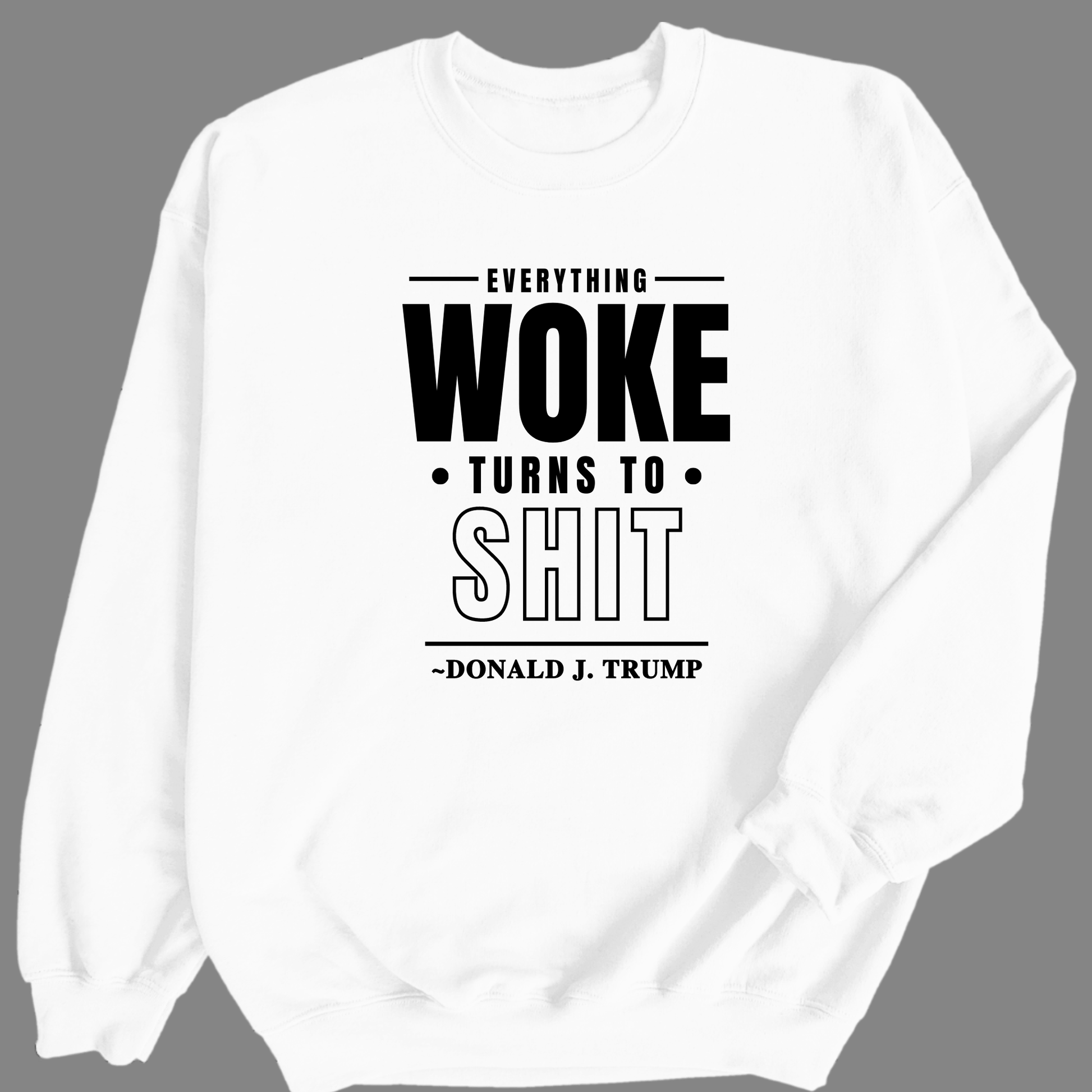 Everything Woke Sweatshirt - The Right Side PrintsEverything Woke SweatshirtT-ShirtWhite/BackSmall